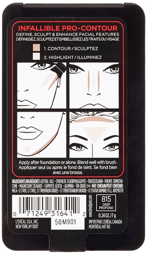Pack Of 2 - L'Oréal Infallible Pro Contour Palette Deep / Profound - Picture 2 of 3