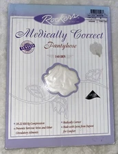 Rockers By Cherokee Pantyhose Size B White 140 Den 18-22 MM Hg Compression