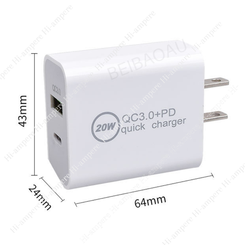 New Fast Wall Charger 20W PD QC Type C Adapter Cable For iPhone 14/13/12/11 Lot - Picture 9 of 15
