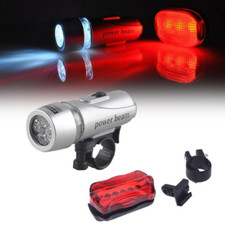 LUCI BICI SET ANTERIORE + POSTERIORE FANALE BICICLETTA TORCIA IMPERMEABILE LUCE*