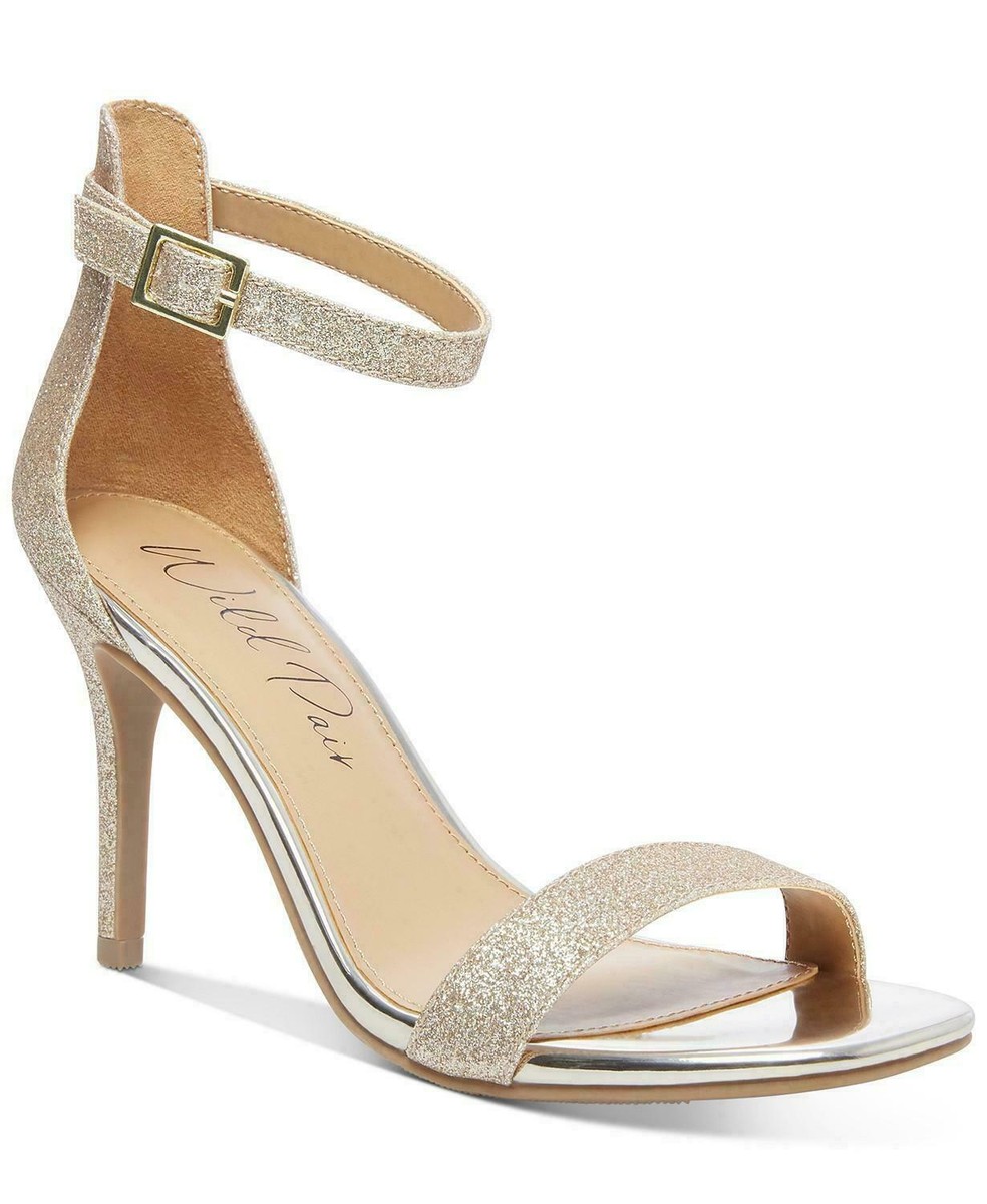 Wild Pair Blaire Dress Sandals, Gold Glitter, Women Size 10, NEW