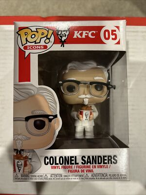 Funko Pop! COLONEL SANDERS, KFC, Bucket Chicken, 05, Ad Icons, NEW!