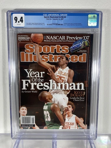 February 19, 2007 KEVIN DURANT First RC Sports Illustrated NO LABEL CGC 9.4