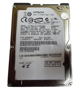 160GB SATA NOTEBOOK HDD HITACHI HTS541616J9SA00 SN: SJC8VD4E #NFP1011