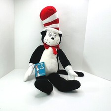 Dr. Seuss Cat In The Hat Macy's 28" Plush Stuffed Animal with Mini Book Vintage