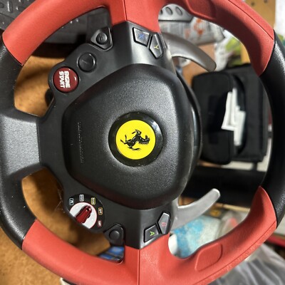 Thrust-master Ferrari 458 spider Racing Wheel  And Pedals xbox (see Description)