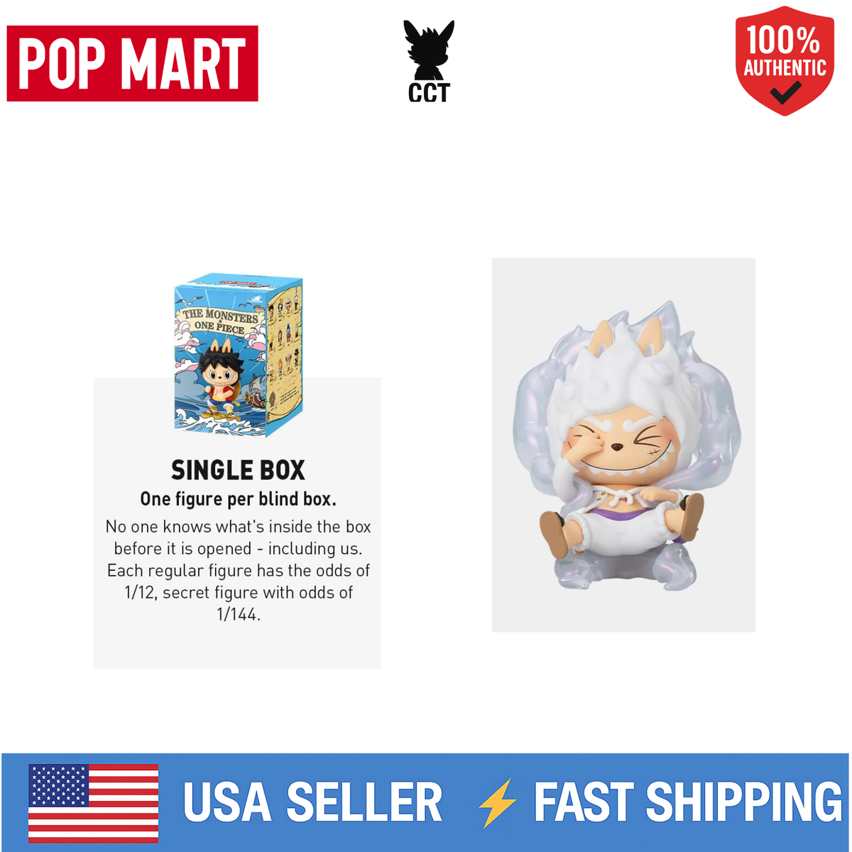 USA*AUTHENTIC POP MART - THE MONSTERS LABUBU x ONE PIECE Blind Box