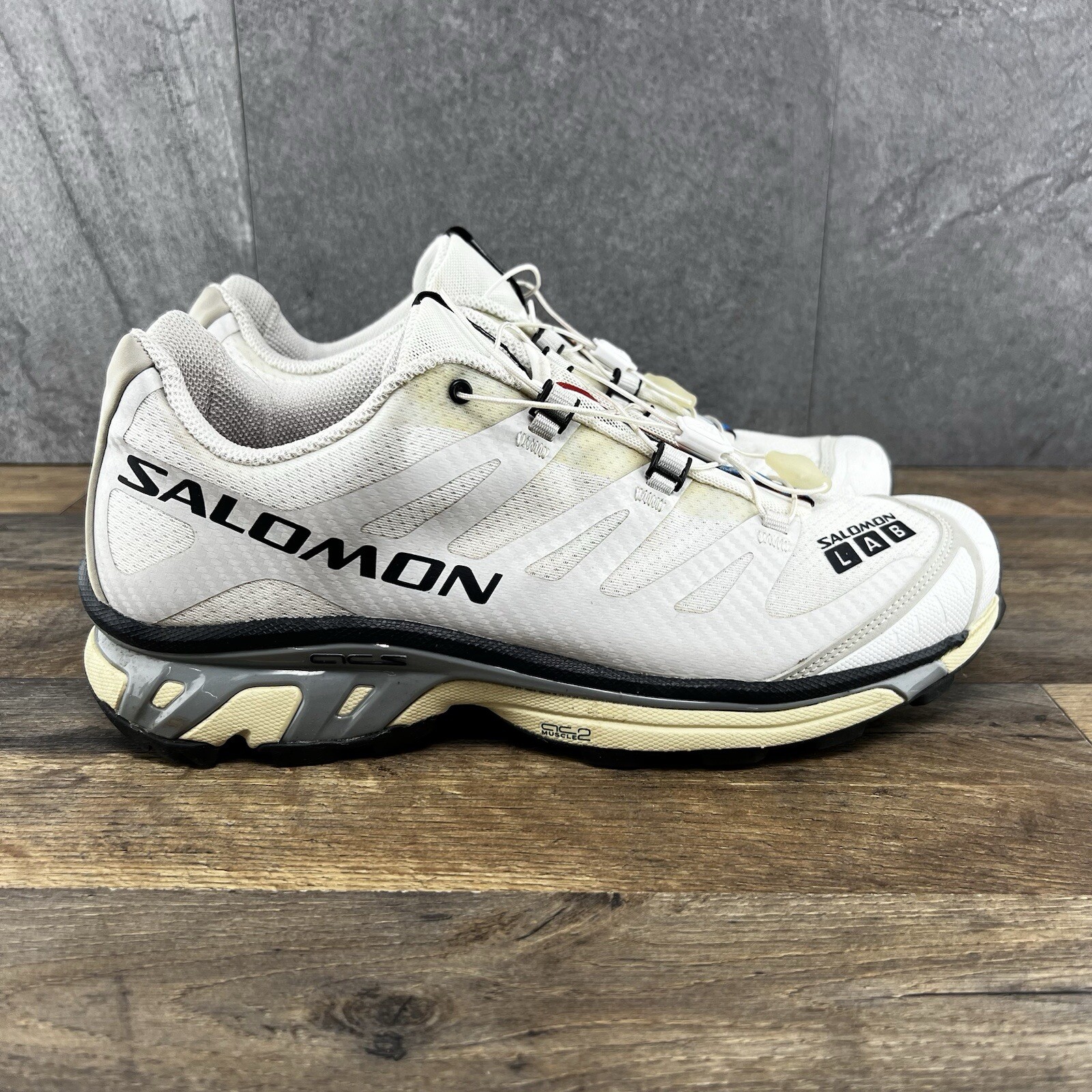 Scarpe da trail Salomon XT 4 taglia 10 5 da uomo bianche roccia lunare cielo notturno