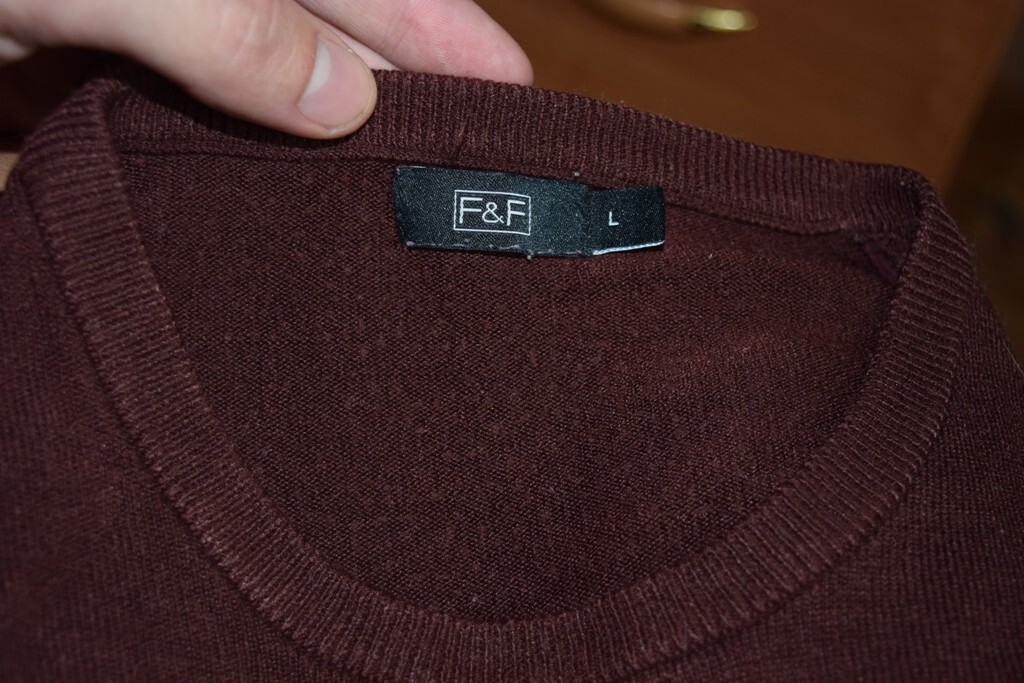 F&F burgundy sweater men l size | eBay