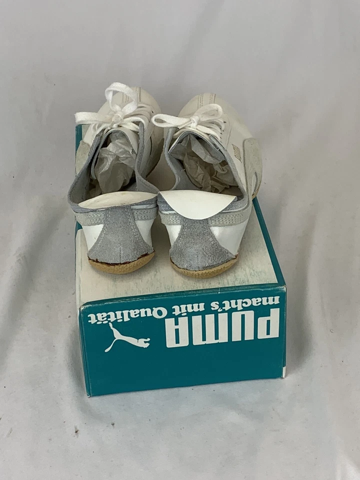 Zapatos de Pista De Colección Spikes Puma Para Hombre 6 Deadstock Gamuza Cuero Años 70 Blanco 9221 Foto 3 de 4