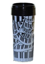 AIM Gifts quality drinking cup tumbler piano keyboard collage music theme design