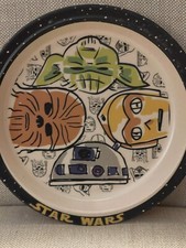 8 1/4 X 8 1/4 " DISNEY STAR WARS CHILDREN/KIDS PLATE COLLECTIBLE 