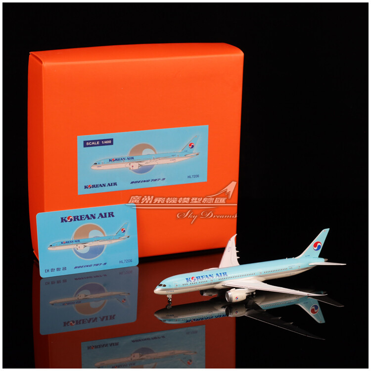 1:400 JC Wings KOREAN AIR BOEING 787-9 Passenger Airplane
