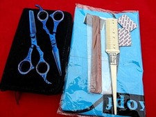 2 x 6" Hairdressing Hair Cutting Thinning Scissors Razor Comb 6.5"FULL /Apron