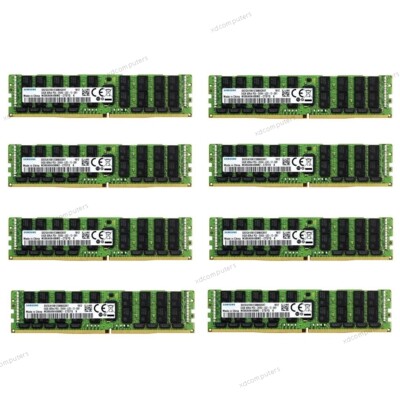 8pcs Samsung 64GB 2666MHz DDR4 4DRX4 PC4-21300 LRDIMM ECC RAM Server Memory