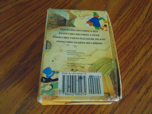 Vintage Walt Disney Pinocchio Little Library Books 1992 Complete Set of 4 Books - Imagen 6 de 6