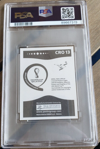 2022 Panini FIFA World Cup Qatar Luka Modric Sticker PSA 9 Mint CRO13 - Picture 2 of 2