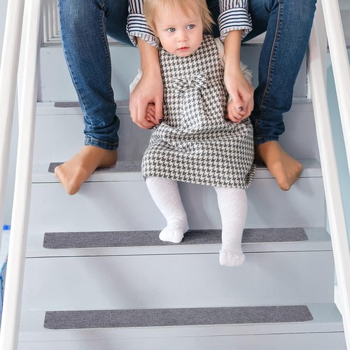 14Pcs Non Slip Carpet Stair Treads Floor Mat Step Staircase Pad 20*55 CM UK - Picture 10 of 13