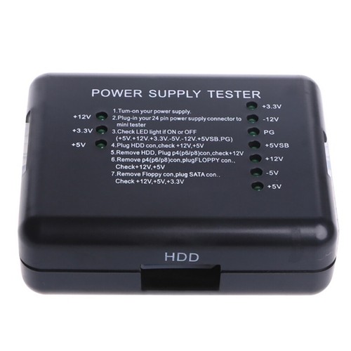 Computer Desktop PC PSU ATX Power Supply Tester Meter Check SATA HDD 20/24 8/6/4 - Picture 2 of 7