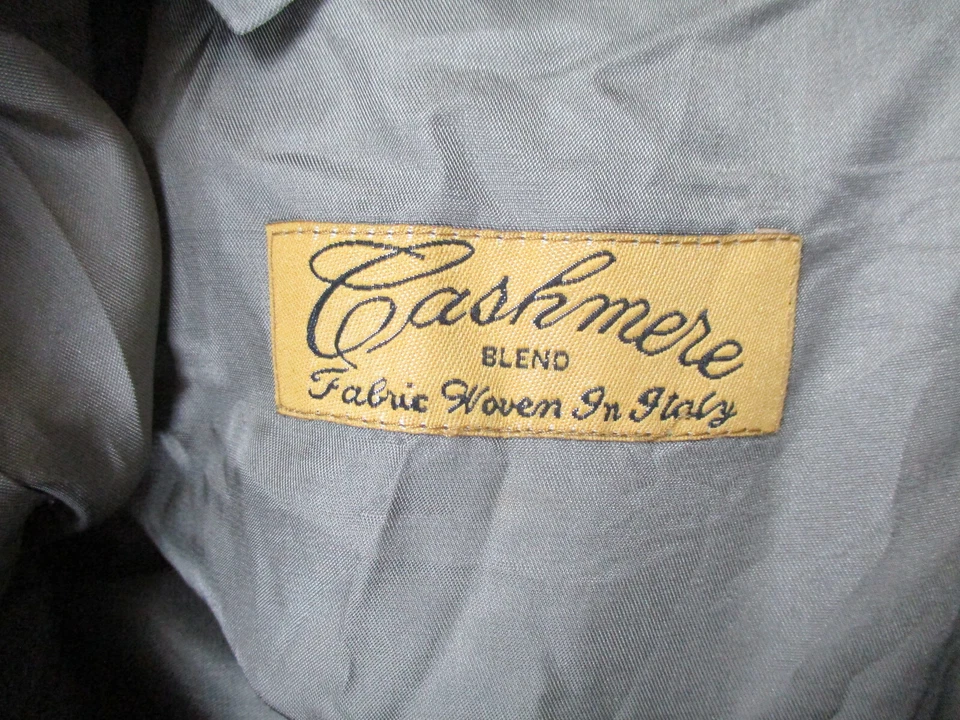 Abrigo Andrew Fezza Para Hombres 42 R Marrón Adulto Abrigo Trench Chaqueta Forrada de Lana Foto 3 de 4