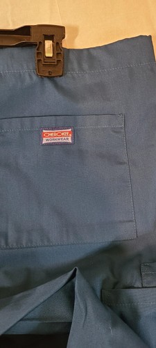 Pantalones cargo Cherokee ropa de trabajo exfoliantes unisex con cordón azul mediano 4100 - Imagen 5 de 6