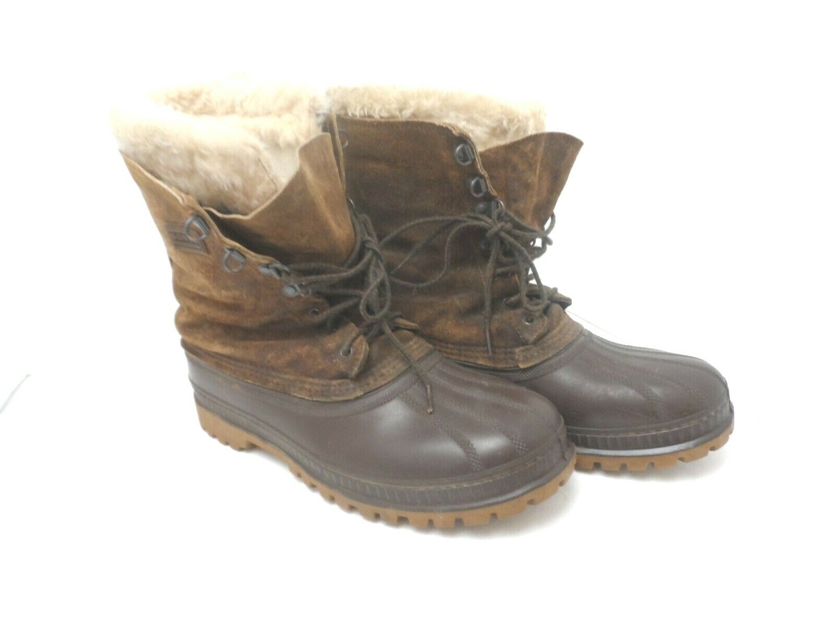 Sorel Men\'s Kaufman Boots Leather & Rubber Winter Sz 10 Removable Liner Brown Vintage Sorel Kaufman Boots - Made in Canada (EU43/US9  main image 3