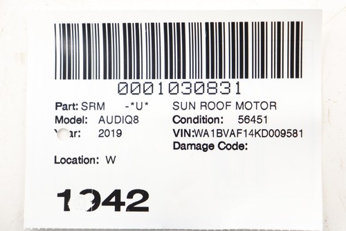2019 - 2024 AUDI Q8 SUN ROOF SUNROOF MOONROOF MOON ROOF MOTOR OEM 3G5877795 - Picture 11 of 11