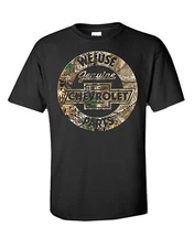 Chevy Realtree Chevrolet Genuine Parts Logo Tee Black T'shirt AMERICAN MUSCLE