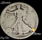 1917 S Obverse Liberty Walking Half Dollar, F-VF, Scarce Date And Mint Mark