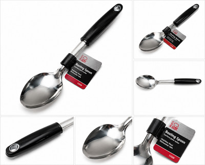 Chef Craft Select Heavy Duty Basting Spoon, 12 inch, Stainless Steel 