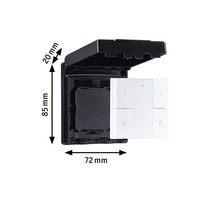 Wandschalter Smart Home Zigbee Off Dimm Outdoor Schwarz Paulmann 50137