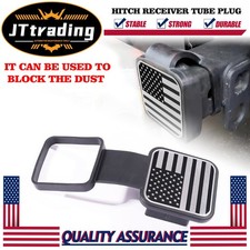 Flag Hitch Receiver Cover Tow Trailer Tube Dustproof Plug Cap 4-way Flat Insert