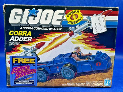 COBRA ADDER NISB NEW IN SEALED BOX 1987 GI JOE ORIGINAL VINTAGE HASBRO