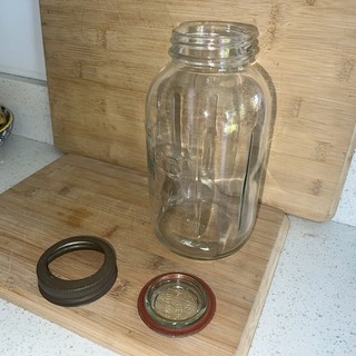 Vintage glass ‘ The Kilner Jar improved’ vgc 22cm high 11 cm diameter