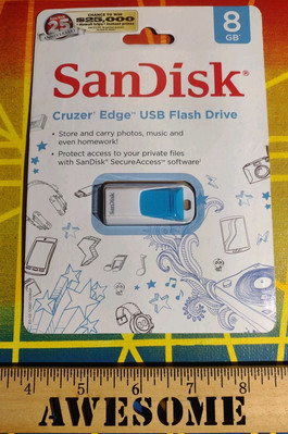 SanDisk Cruzer Edge 8GB USB pendrive New In Package 2012