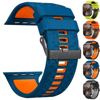 Sport Silikon Armband für Apple Watch Ultra 3 2 49mm Series 11 10 9 8 7 SE 6 5 4