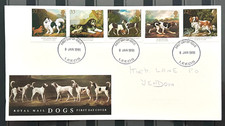 UK FDC First Day Cover Dogs 1991 Stamps Postmark No55