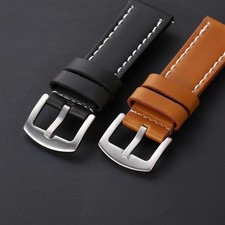 Uhrenarmband Vollleder Armband Universell 18 20 22 24 Ersatzband Ziernaht Watch
