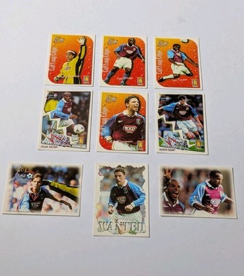 Lot x 9 Aston Villa 1999 Futera Fans Auswahl Bosnich Thompson Barry