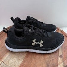 Under Armour Charged Assert 10 Kids 4.5Y Black Excellent Running Shoes 3026189