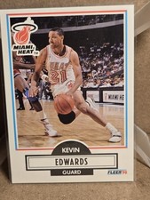 Kevin Edwards 1990-91 Fleer #99 Miami Heat Basketball Card