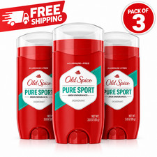 Old Spice High Endurance Deodorant Men Pure Sport Scent 3.0 oz 3 Pack