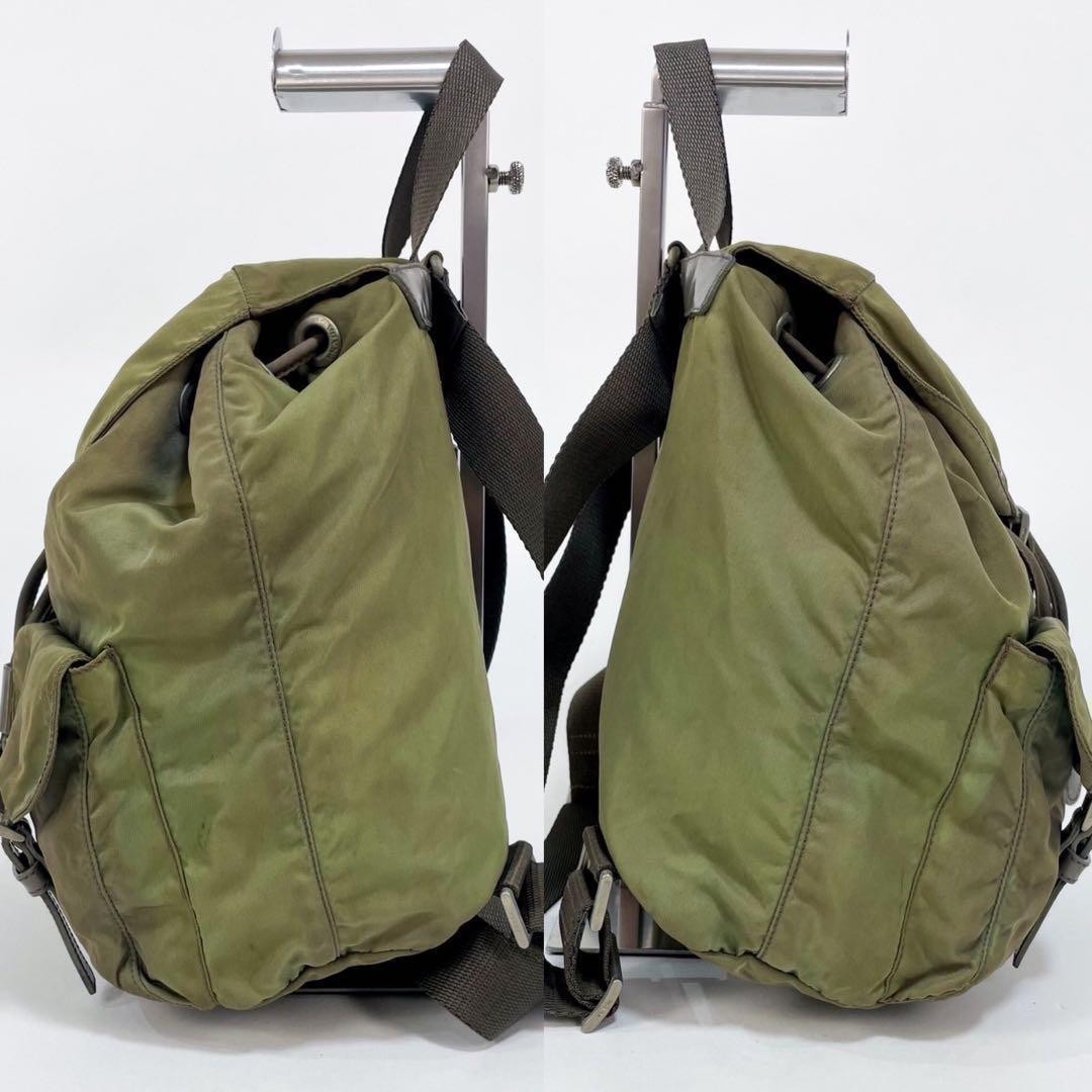 PRADA Backpack with Triangle Logo Plate, Nylon, K… - image 3