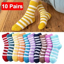 10 Pairs Women Socks Thermal Sock Thick Wool Winter Warm Knitting Ladie Bed Sock