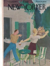 1944 New Yorker August 26 Hide the Booze! The kids are here! Original cover