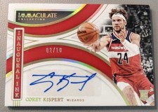 2021-22 Panini Immaculate NBA Corey Kispert Inaugural Ink Auto Gold 2/10 RC