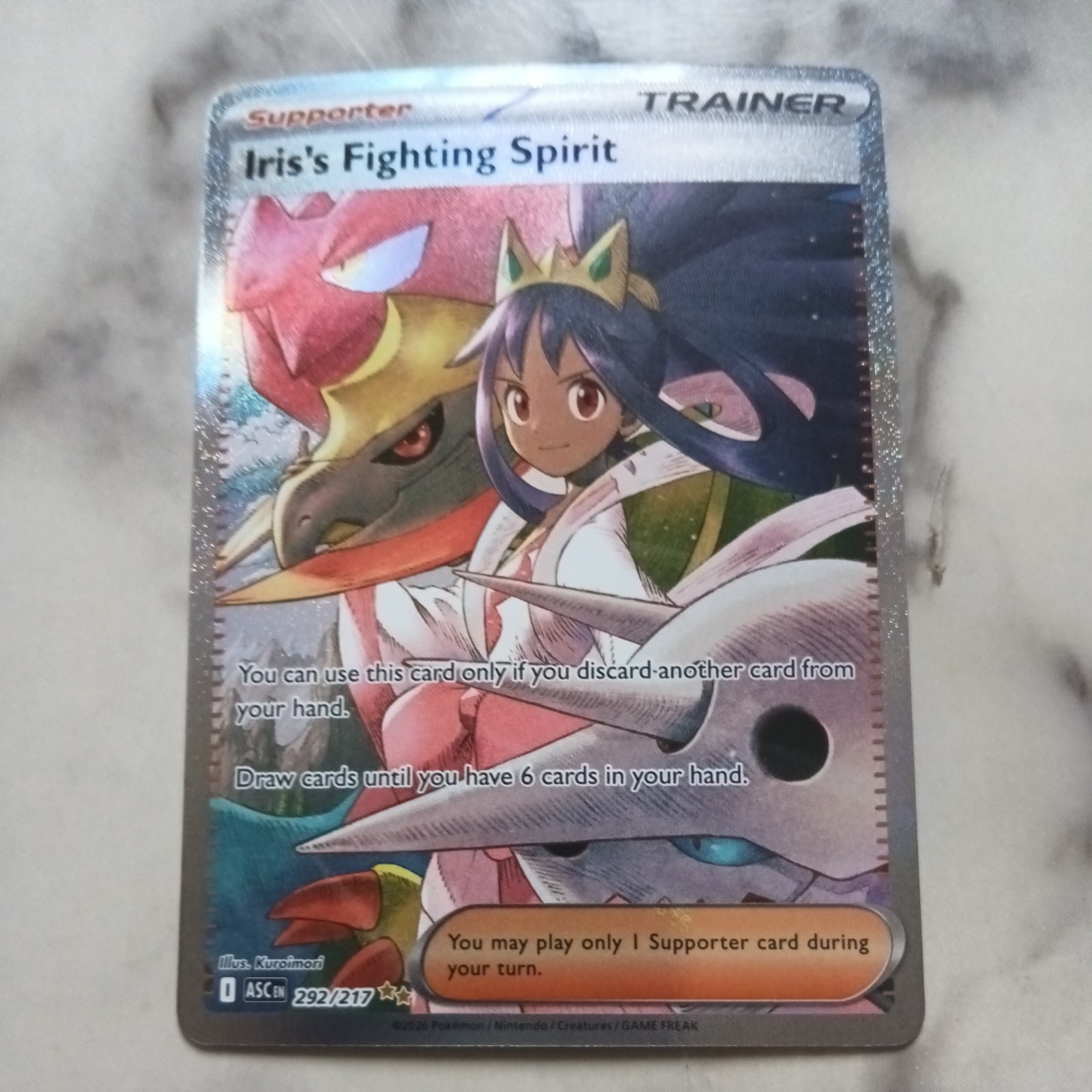 Iris's Fighting Spirit 292/217 Me: Ascended Heroes Holo
