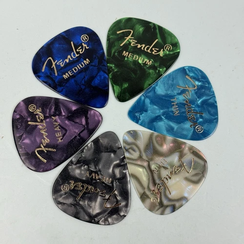 Fender 351 Premium Celluloid Guitar Picks 6-pc Variety Pack Thin Med Heavy
