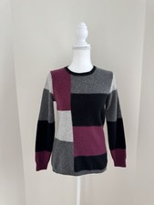 Peter Hahn 100% Kaschmir Bunt Damen Pullover Pulli Gr.S UK8