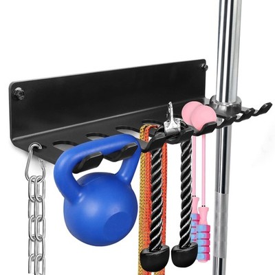 BRTGYM Gym Rack Organizer, Home Gym Accessories Hanger, Wall Mount Hooks for ...